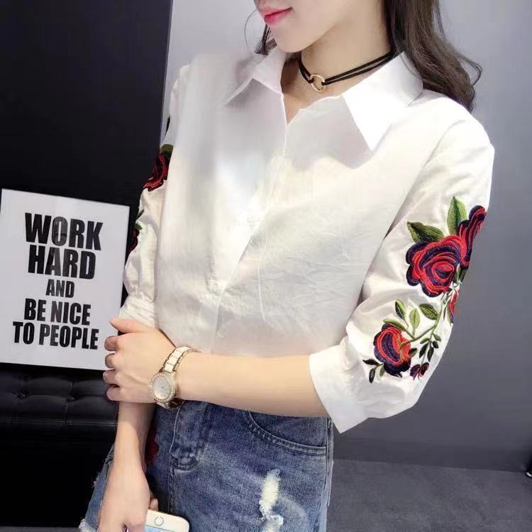 Cotton Embroidered Loose Fit S - Korean Lifestyle ulasan dan harga