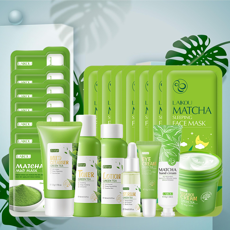 Green Tea Skin Care Kit Korean - Korean Tea Set ulasan dan harga