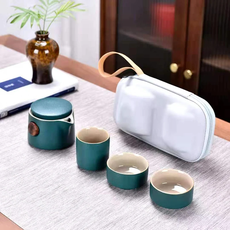 Black Pottery Outdoor Travel T - Korean Tea Set ulasan dan harga