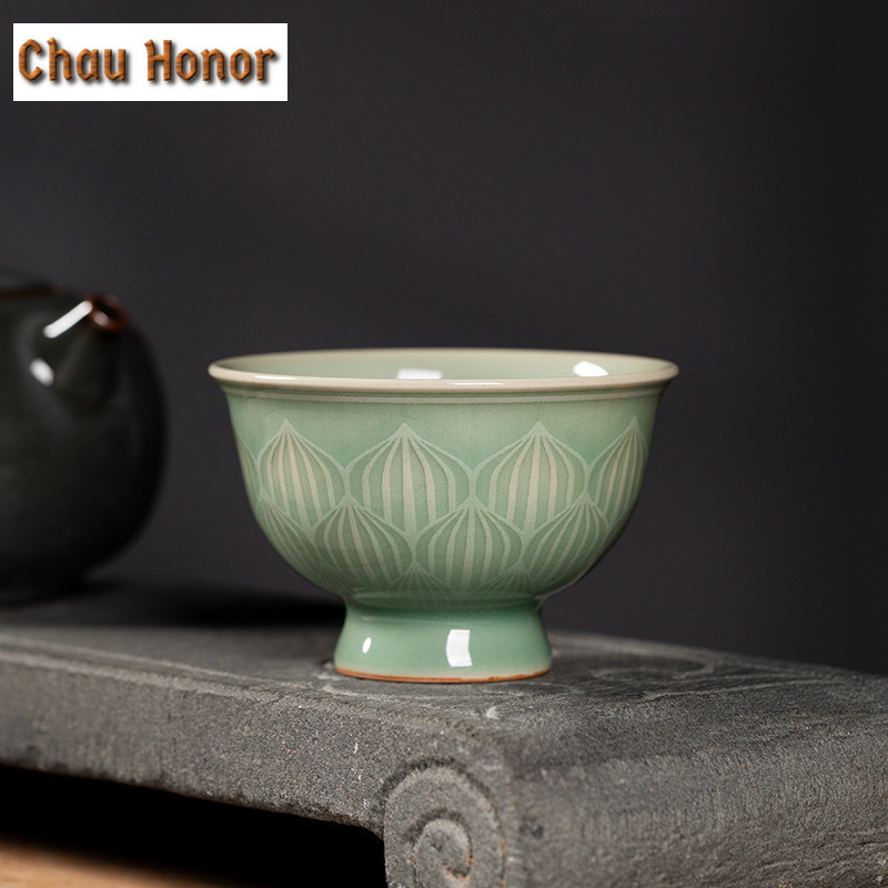 100ml Handmade Longquan Celado - Celadon Ceramic Cup ulasan dan harga
