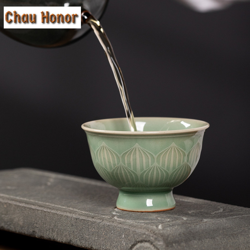 100ml Handmade Longquan Celado - Celadon Ceramic Cup ulasan dan harga