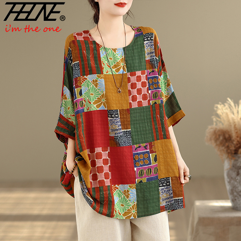 THHONE Women Shirts Print Loos - Korean Lifestyle ulasan dan harga