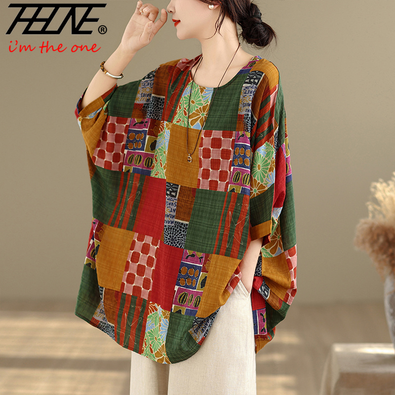 THHONE Women Shirts Print Loos - Korean Lifestyle ulasan dan harga