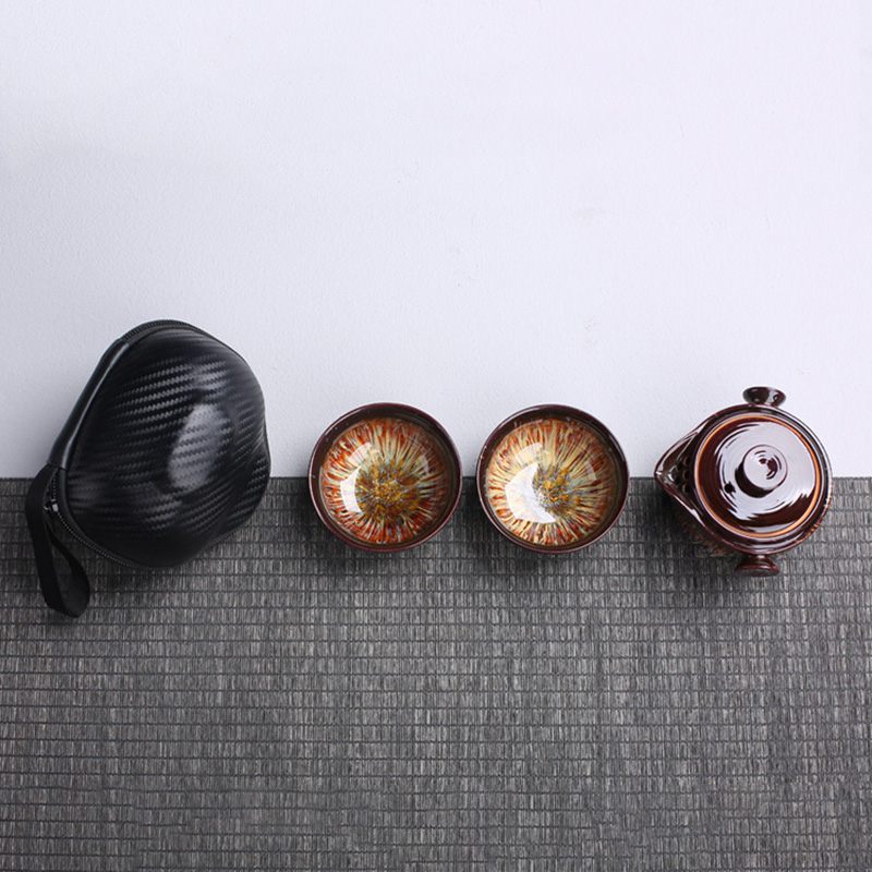 Portable ceramic teapot gaiwan - Korean Tea Set ulasan dan harga