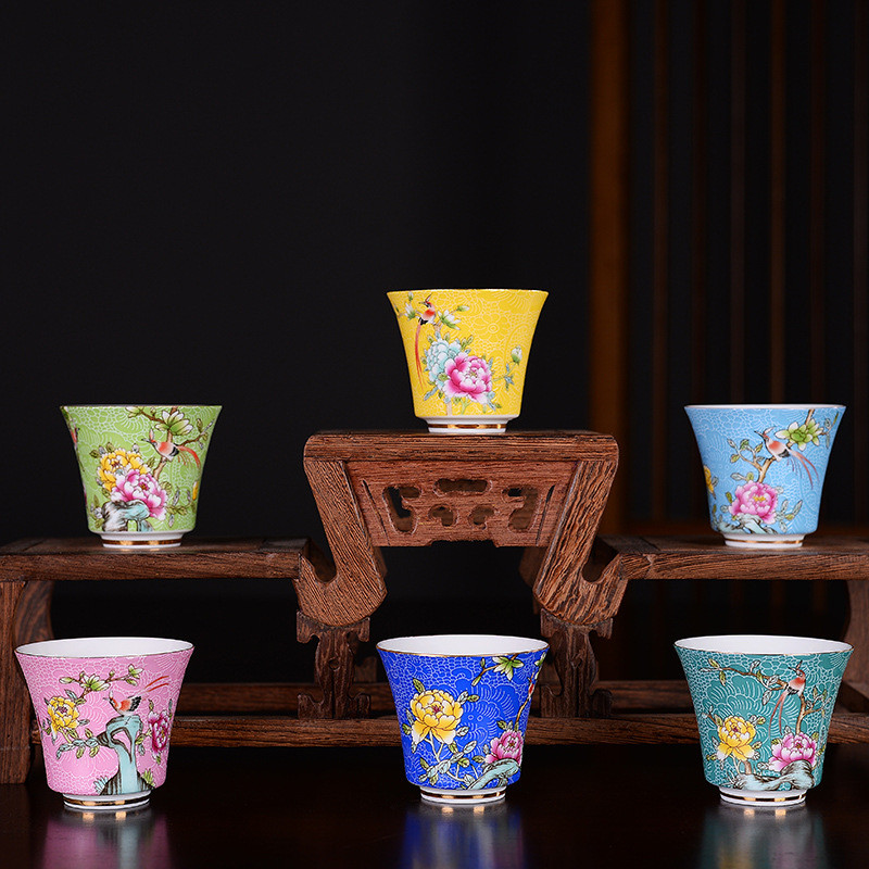 Gold Silver Cloisonne Enamel C - Celadon Ceramic Cup ulasan dan harga