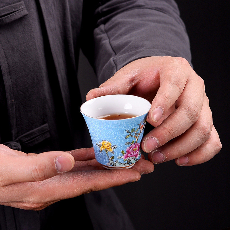 Gold Silver Cloisonne Enamel C - Celadon Ceramic Cup ulasan dan harga
