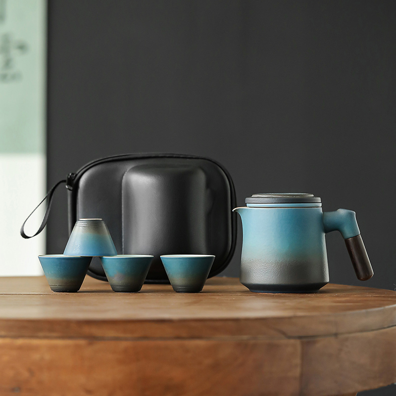 Simple 1 Pot 4 Cups Travel Tea - Korean Tea Set ulasan dan harga
