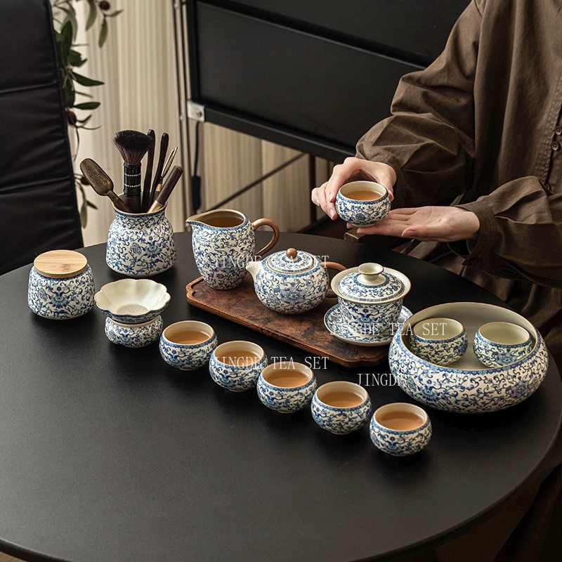 Ru Kiln Gongfu Tea Set, Interl - Korean Tea Set ulasan dan harga