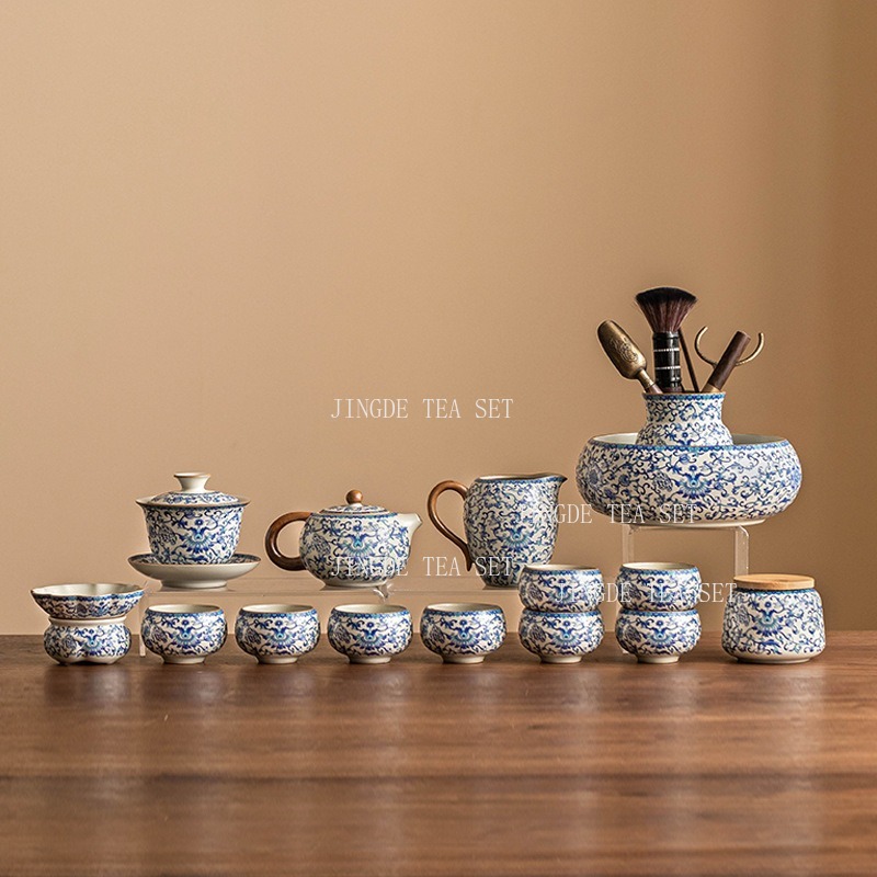 Ru Kiln Gongfu Tea Set, Interl - Korean Tea Set ulasan dan harga