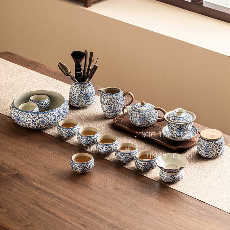 Ru Kiln Gongfu Tea Set, Interl - Korean Tea Set ulasan dan harga